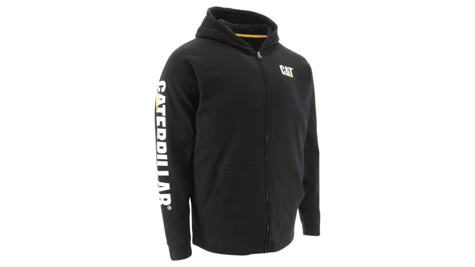 Caterpillar Midweight Banner Full Zip Hoodie - Men's, 2XL, Black, 1050008-10158-2XL