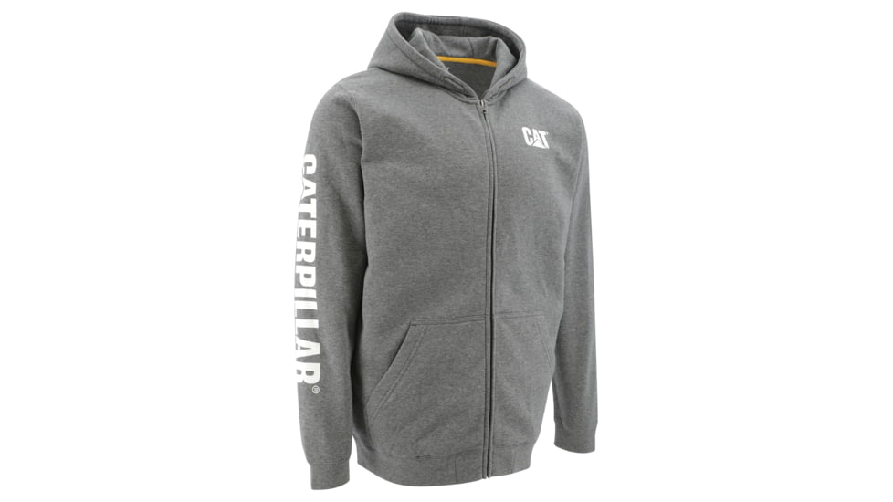 Caterpillar Midweight Banner Full Zip Hoodie - Men's, 2XL, Dark Heather Grey, 1050008-10123-2XL