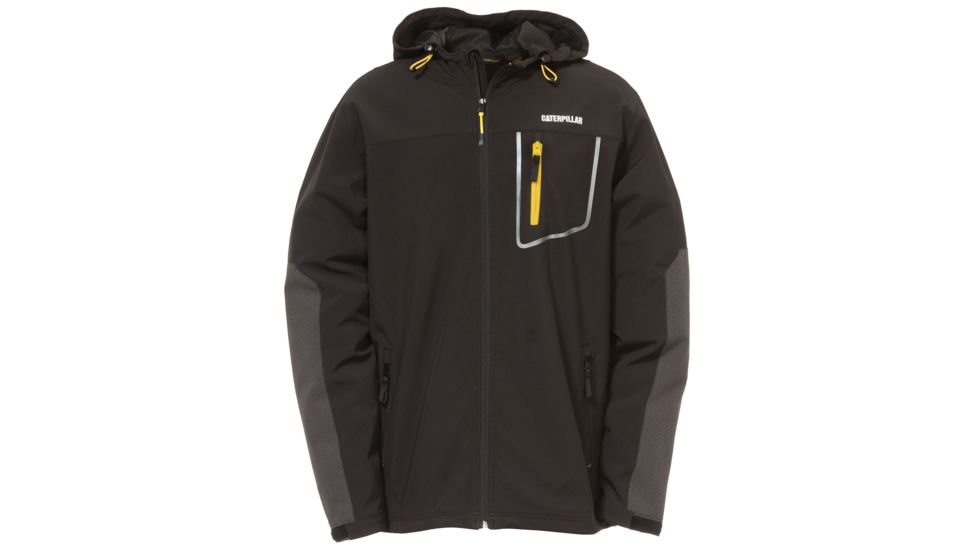 Caterpillar Capstone Hooded Soft Shell Jacket, Black, Medium 1313093-016-M