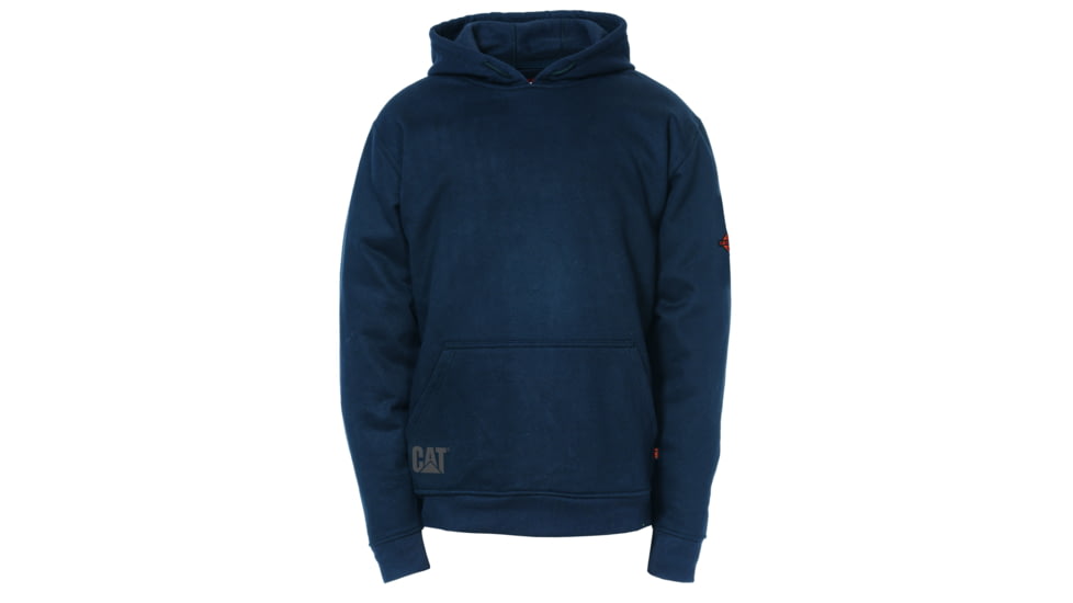 Caterpillar Flame Resistant Banner Hooded Sweatshirt, FR Navy, Extra Large, 1910045-57E-XL, Additional Views