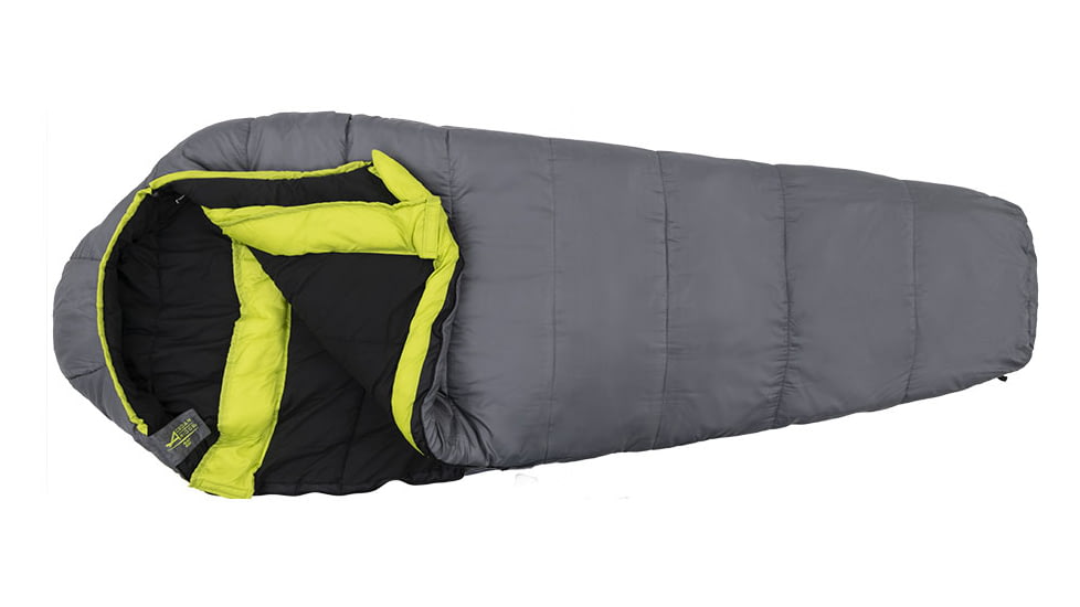 Cedar Ridge Alloy +20 Degrees Sleeping Bag, Gray/Citrus, 4911448