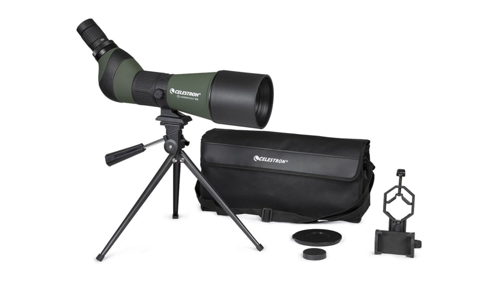 Celestron LandScout 20-60x80 Spotting Scope w/Smartphone Adapter, K9, OD Green, 52329