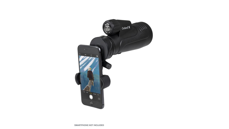 Celestron Outland X 15x50 Monocular w/ Smartphone Adapter, 11 mm, Bak-4, Multicoated, Black, 72371