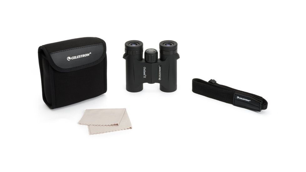 Celestron Outland X 8x25 Roof Prism Binocular, Black - 71340