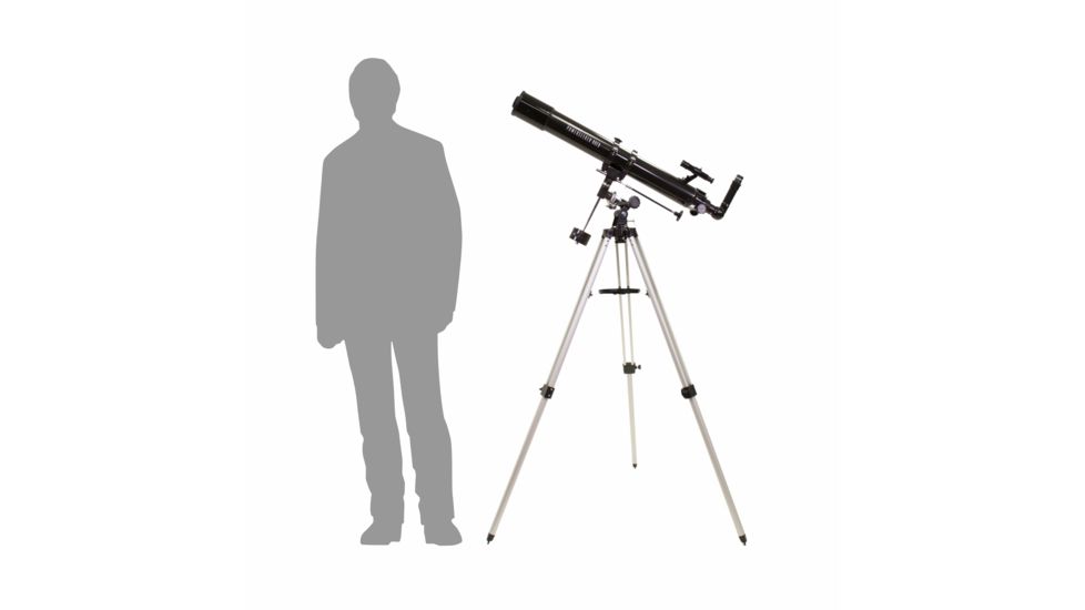 OpticsPlanet Exclusive Celestron PowerSeeker 80EQ Refractor Telescope with Motor Drive Package, Tripod, 21048-OP