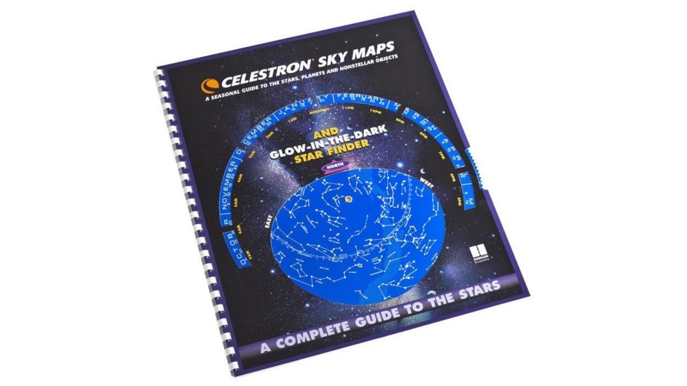 Celestron Sky Maps Chart - Illustrated Star Map Atlas / Deep Sky objects Reference Guide 93722