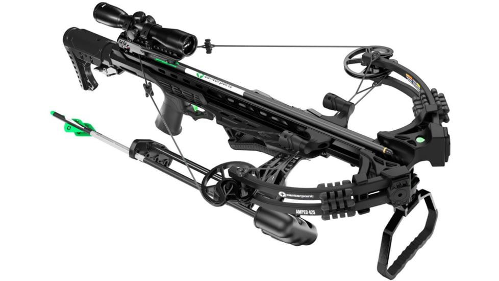 CenterPoint Amped 425 Compound Crossbow w/Silent Crank, 200 lbs, 12in Cocked, Composite/Aluminum, C0003