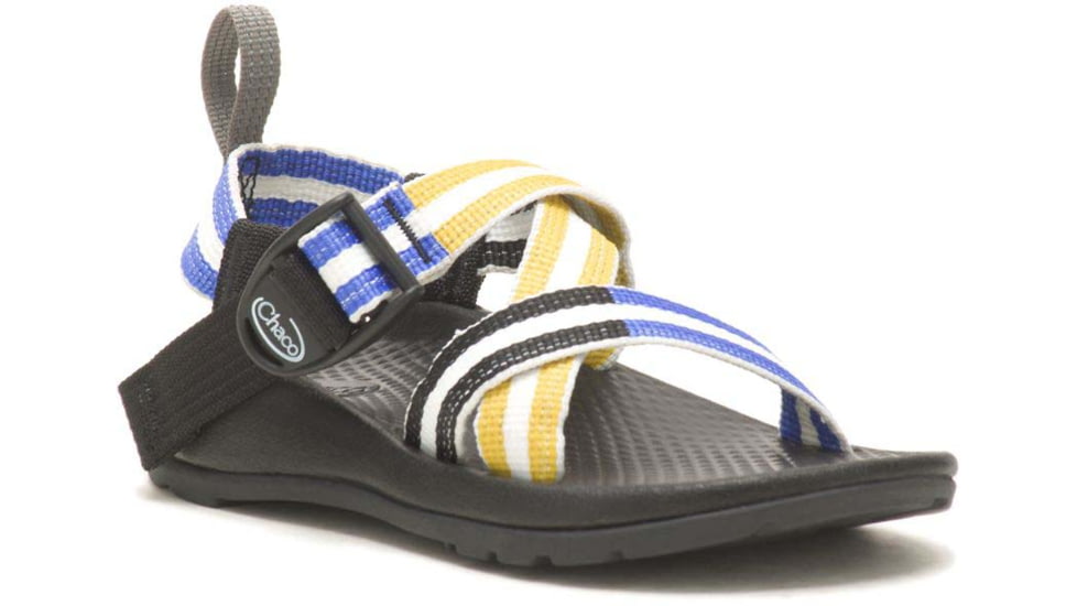 Chaco Z1 Ecotread Sandals - Kids, 11 Kid, Vary Blue Yellow, JCH180383-M-11