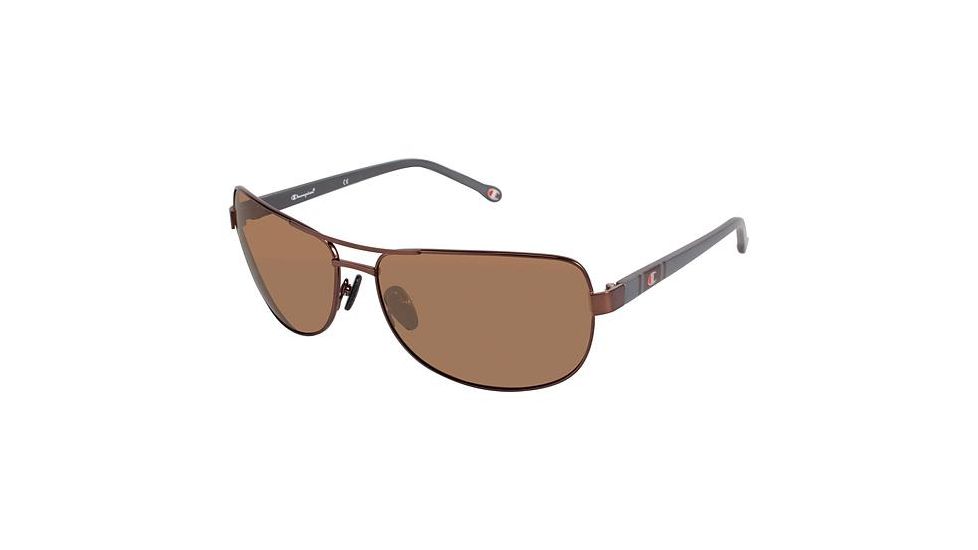 Champion 6014 Sunglasses - Frame SHINY DK BROWN, Lens Color Brown CU601402