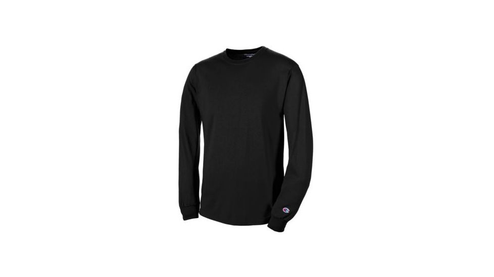 Champion Mens Long Sleeve Shirt, Black, 2XL CC8C 2XL BK