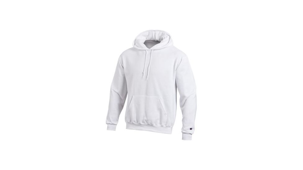 Champion Mens Powerblend Eco Fleece Hoodie, White, Small S700 S WH