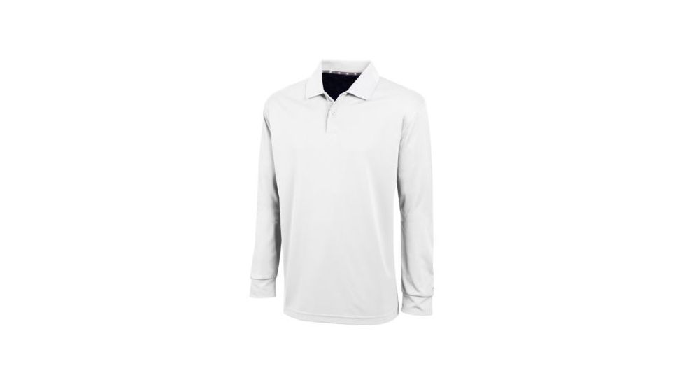 Champion Mens Ultimate Double Dry Long Sleeve Polo Shirt, White, Extra Large H143 XL WH
