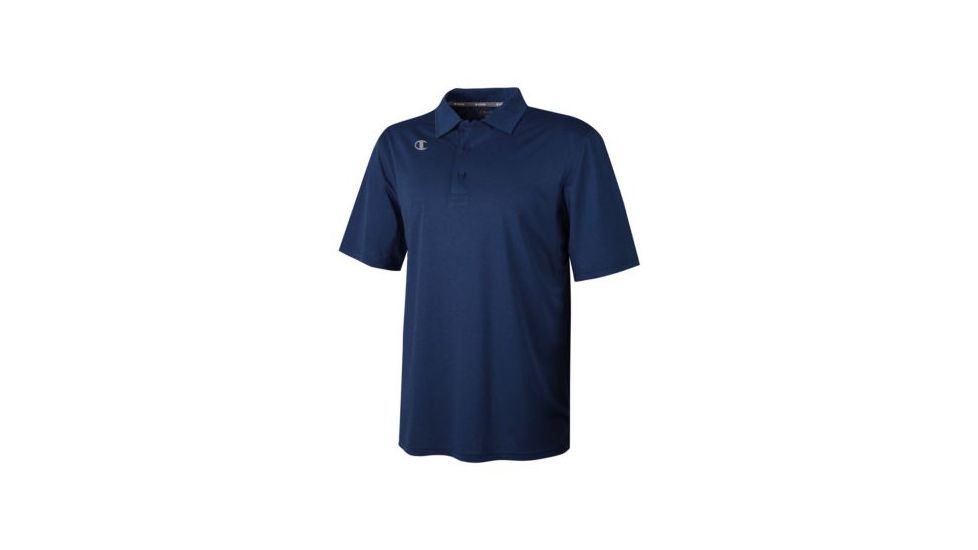 Champion Mens Vapor Heathered Short Sleeve Polo Shirt, Navy Heather, Extra Small CV60 XS N2