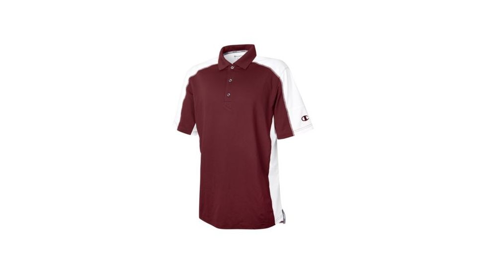 Champion Mens Winning Streak Vapor Polo Shirt, Maroon/White, Small H001 S 3I