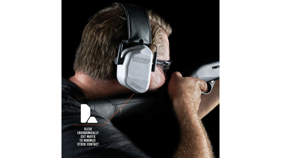 Champion Vanquish Passive Ear Muffs, Grey, 41000