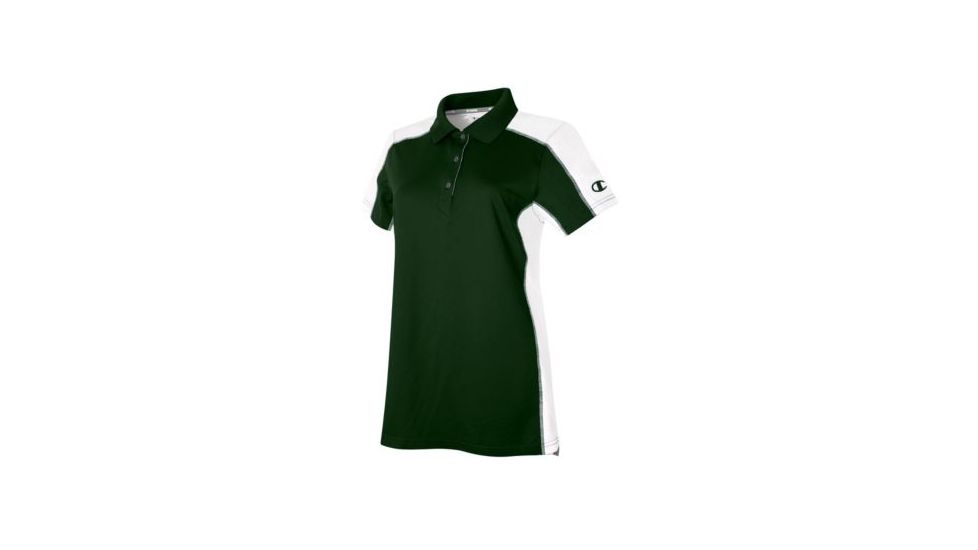 Champion Womens Winning Streak Vapor Polo Shirt, Team Dark Green/White, Small H002 S M2