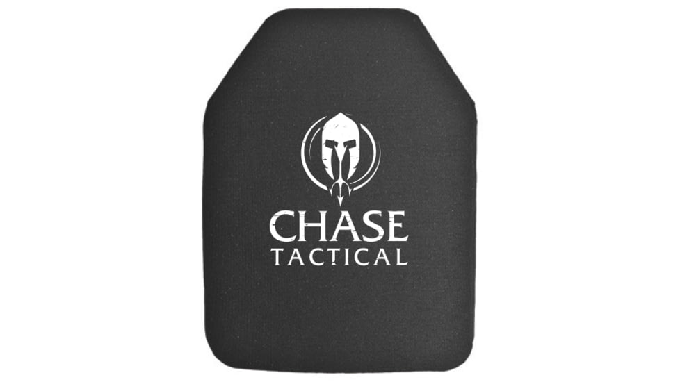 Chase Tactical Level IV Rifle Armor Plate, Stand Alone, NIJ 0101.04 2005IR Certified, DEA Compliant, 10x12, Singe Curve, Shooter Cut, 0.75in, 7.2 Lbs, 4sas7-SC-SC-1012