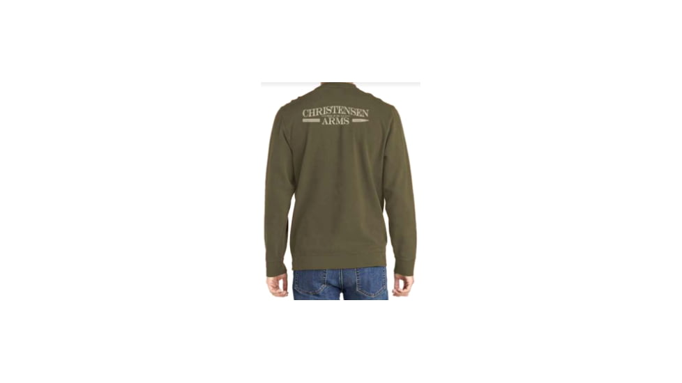 Christensen Arms Bullet &amp; Barrel Crew Sweatshirt - Mens, Army Green, 2X, 730-CA079-80-00-202-06
