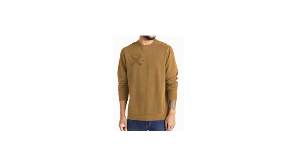 Christensen Arms Bullet &amp; Barrel Crew Sweatshirt - Mens, Dark Khaki, L, 730-CA079-80-00-600-04