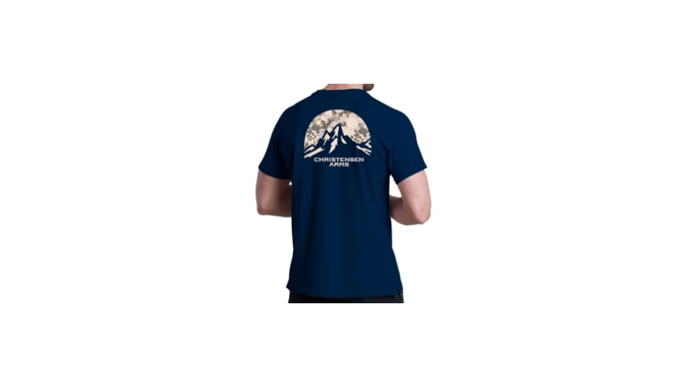 Christensen Arms Camo Mountain SS Tee - Mens, Deep Navy/Desert, 4X, 730-CA068-40-00-405-08