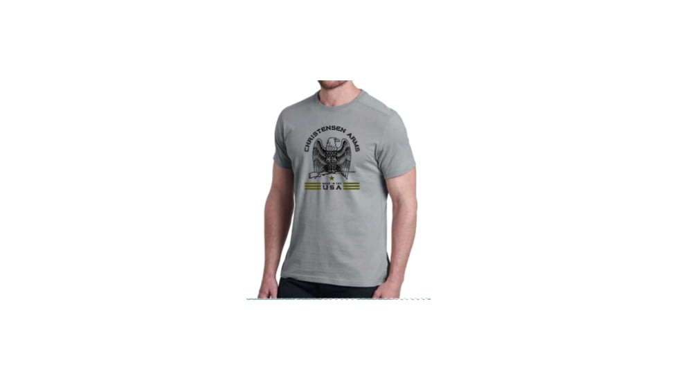 Christensen Arms Classic Eagle SS Tee - Mens, Ash Gray, M, 730-CA062-40-00-101-03