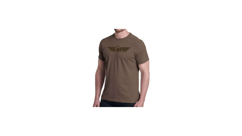 Christensen Arms Compass Wordmark SS Tee - Mens, Coffee, S, 730-CA066-40-00-501-02