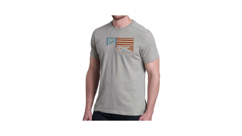 Christensen Arms Flag Silhouette SS Tee - Mens, Ash Gray, S, 730-CA071-40-00-101-02