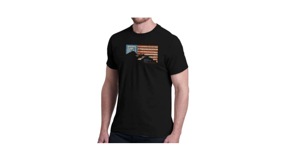 Christensen Arms Flag Silhouette SS Tee - Mens, Black, 2X, 730-CA071-40-00-000-06