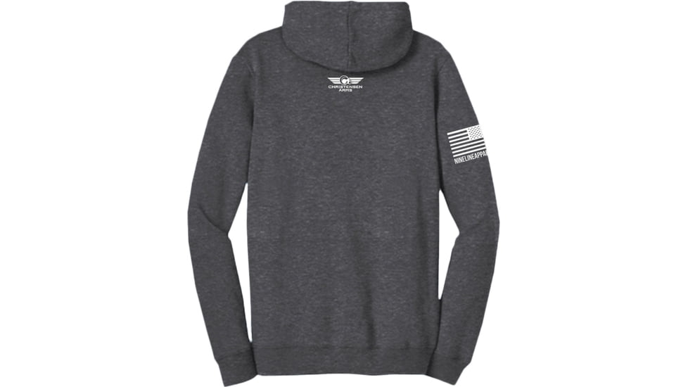 Christensen Arms Red White Blue Flag Patriotic Hoodie - Men's, Extra Large, Heather Charcoal, 720-00078-03