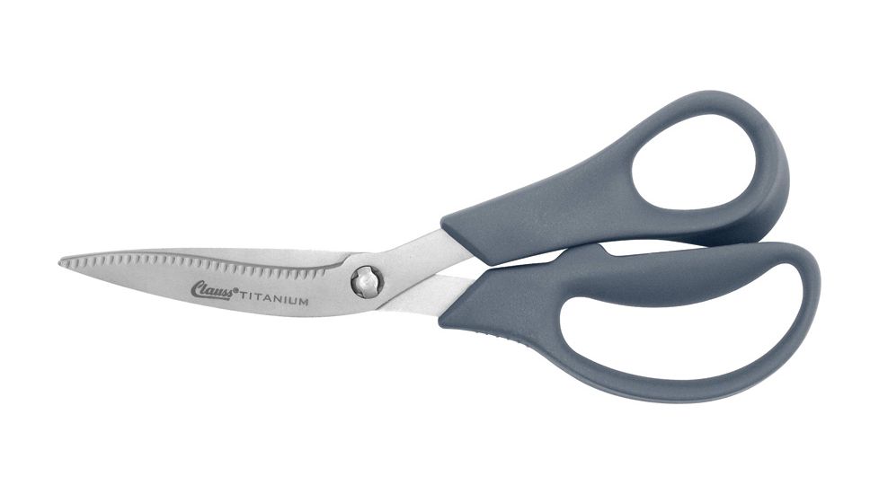 Clauss All Purpose Shears,Serrated, Ergonomic Gray Nylon Handle CL18045
