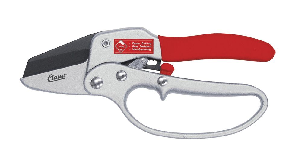 Clauss Heavy Duty Ratchet, 2in, Steel Blade, Red Rubberized Cushion Handle CL20133