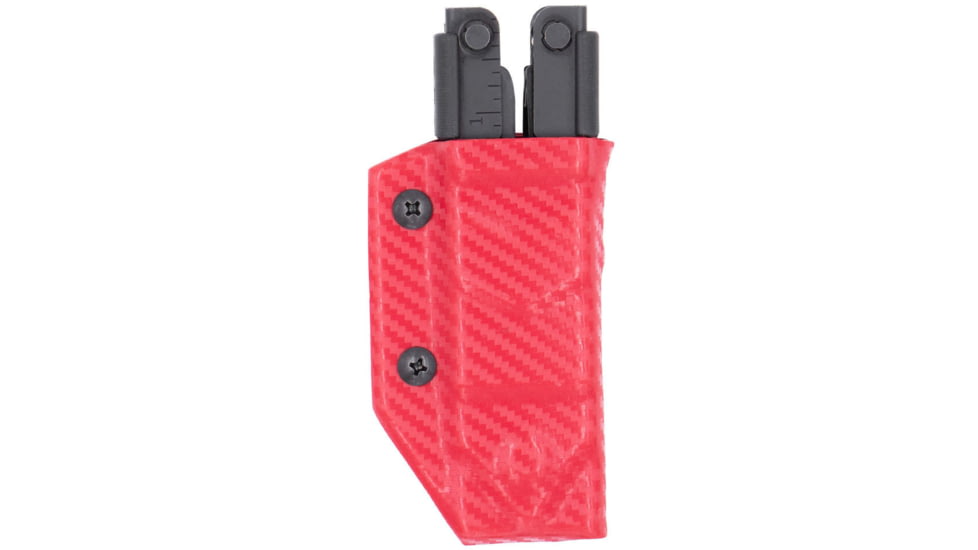 Clip &amp; Carry Kydex Sheath for the Gerber MP600, Carbon Fiber Red, GMP600-CF-RED