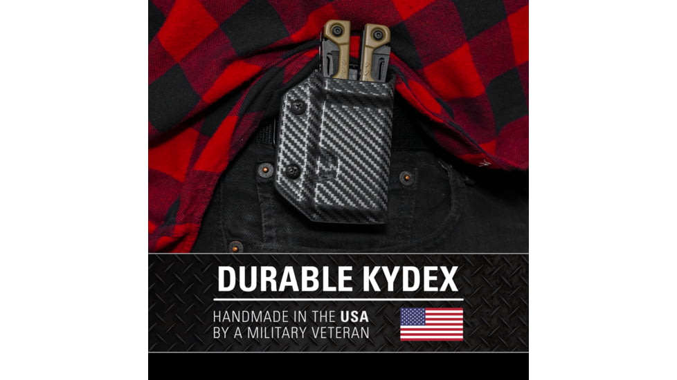 Clip &amp; Carry Kydex Sheath for the Leatherman OHT, Carbon Fiber Black, LOHT-CF-BLK