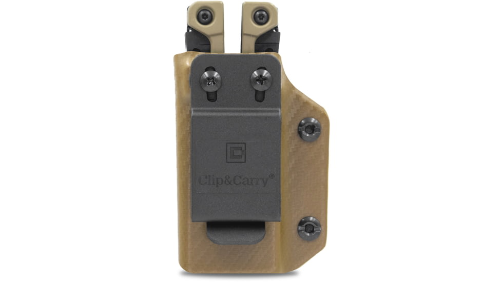 Clip &amp; Carry Kydex Sheath for the Leatherman OHT, Carbon Fiber Brown, LOHT-CF-BRN