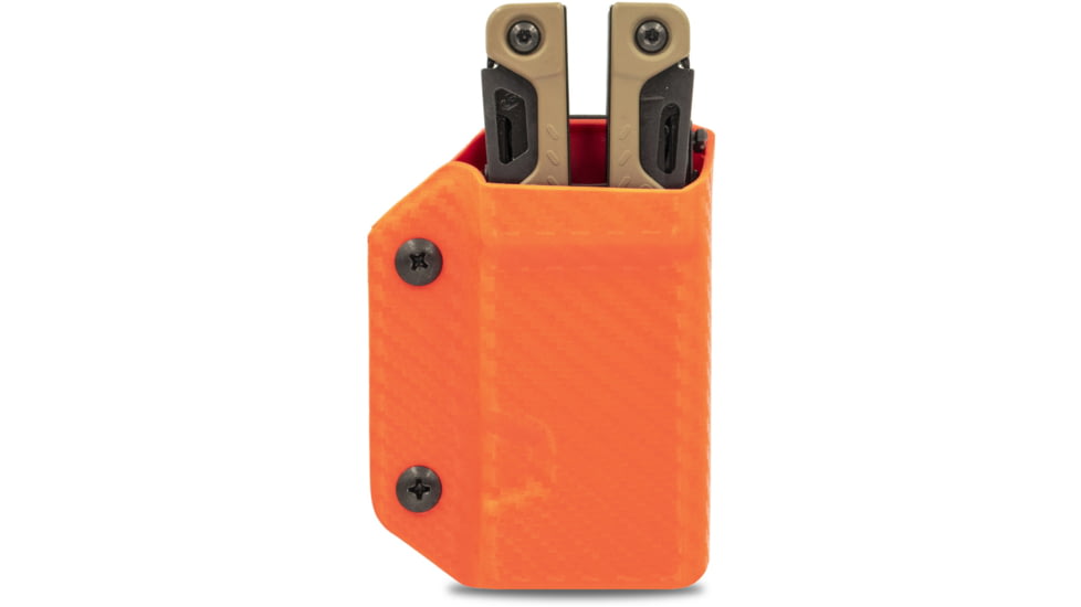 Clip &amp; Carry Kydex Sheath for the Leatherman OHT, Carbon Fiber Orange, LOHT-CF-ORNG