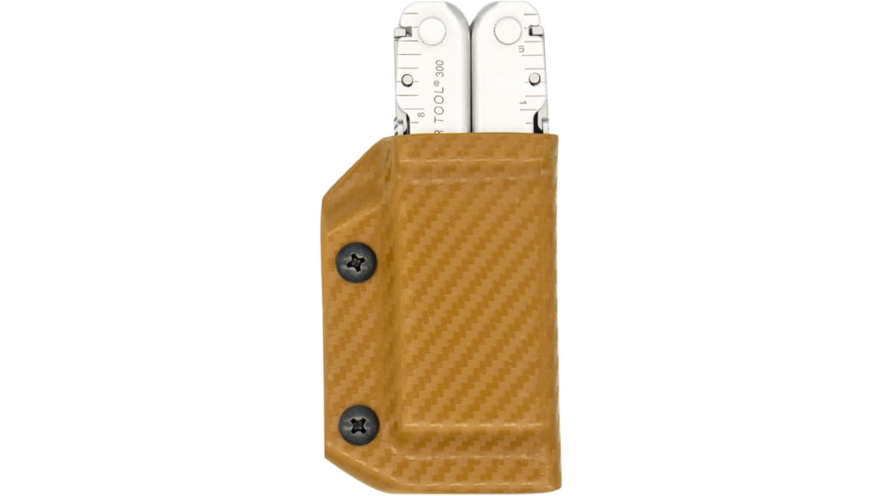 Clip &amp; Carry Kydex Sheath for the Leatherman Supertool 300, Carbon Fiber Brown, LST300-CF-BRN