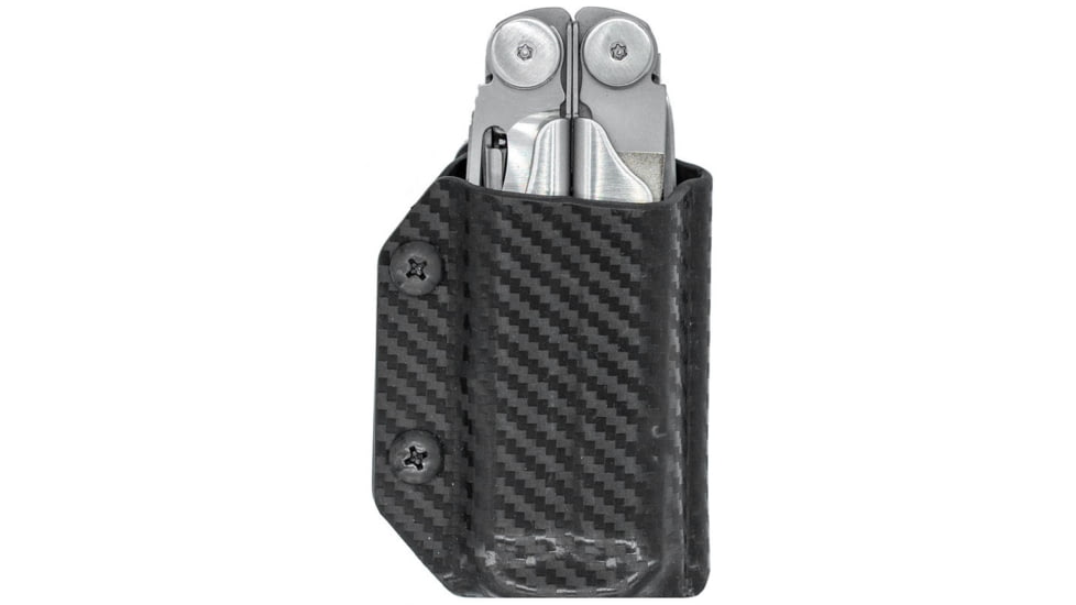 Clip &amp; Carry Kydex Sheath for the Leatherman Wave / Wave+, Carbon Fiber Black, LWAVE-CF-BLK