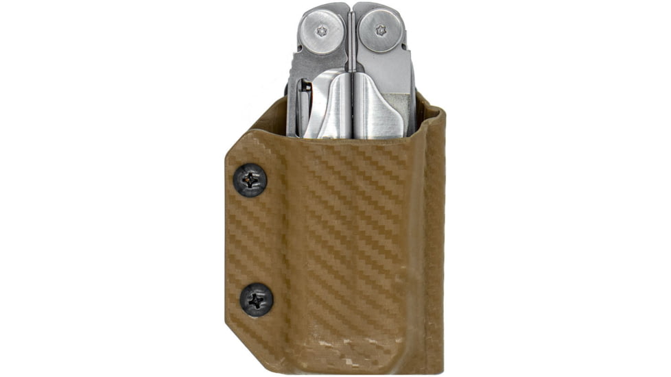 Clip &amp; Carry Kydex Sheath for the Leatherman Wave / Wave+, Carbon Fiber Brown, LWAVE-CF-BRN