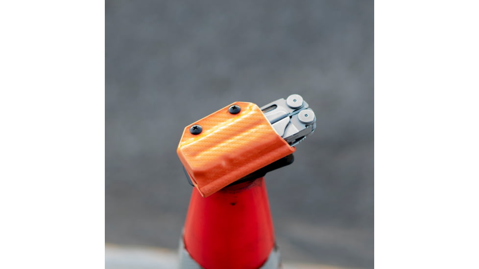 Clip &amp; Carry Kydex Sheath for the Leatherman Wave / Wave+, Carbon Fiber Orange, LWAVE-CF-ORNG