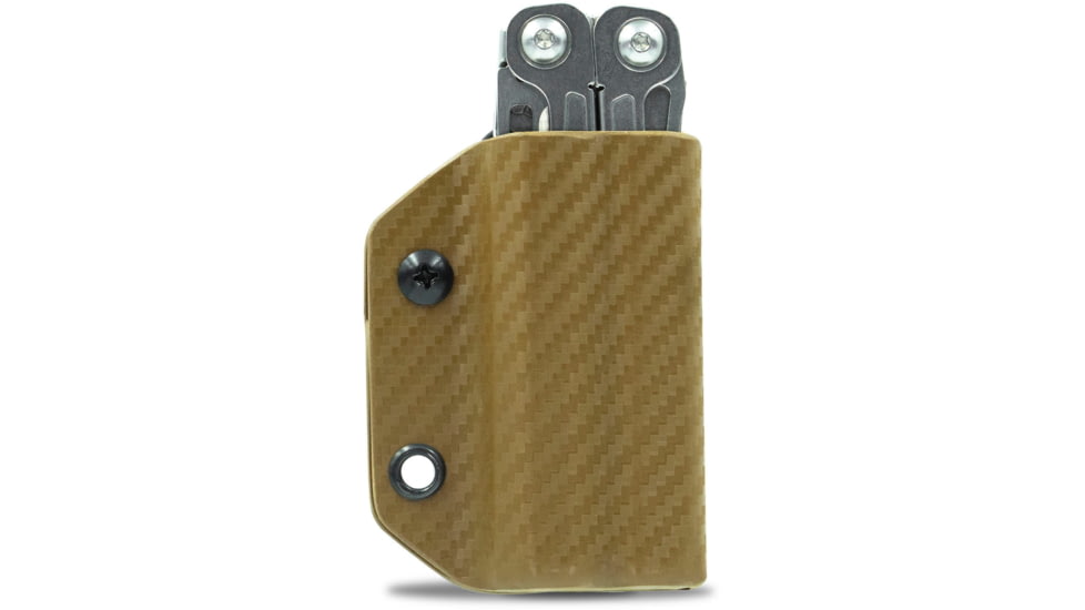 Clip &amp; Carry Kydex Sheath for the Leatherman Wingman, Sidekick, Rebar &amp; Rav, Carbon Fiber Brown, LWING-CF-BRN