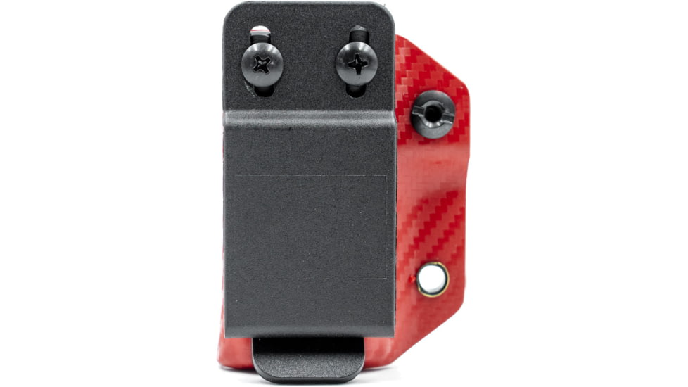 Clip &amp; Carry Kydex Sheath for the Leatherman Wingman, Sidekick, Rebar &amp; Rav, Carbon Fiber Red, LWING-CF-RED
