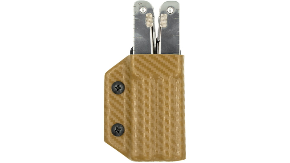 Clip &amp; Carry Kydex Sheath for the Victorinox Swisstool, Carbon Fiber Brown, VSTOOL-CF-BRN