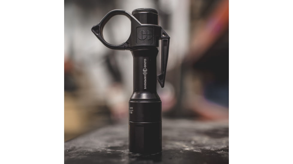 Cloud Defensive Mission Configurable Handheld Micro Flashlight, Single Output, High Candela, Black, MCH2.0-HC-S-350-BLK