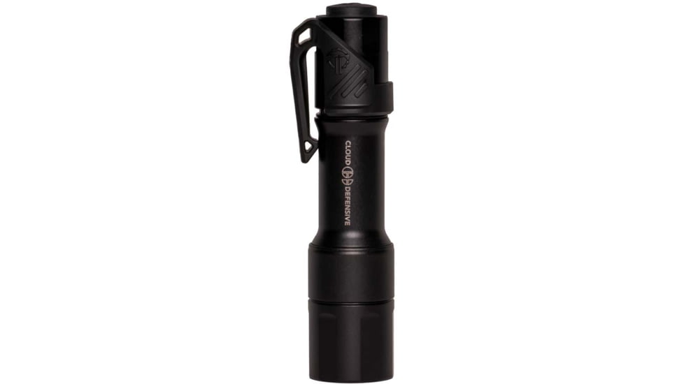 Cloud Defensive Mission Configurable Handheld Micro Flashlight, Single Output, High Candela, Black, MCH2.0-HC-S-350-BLK