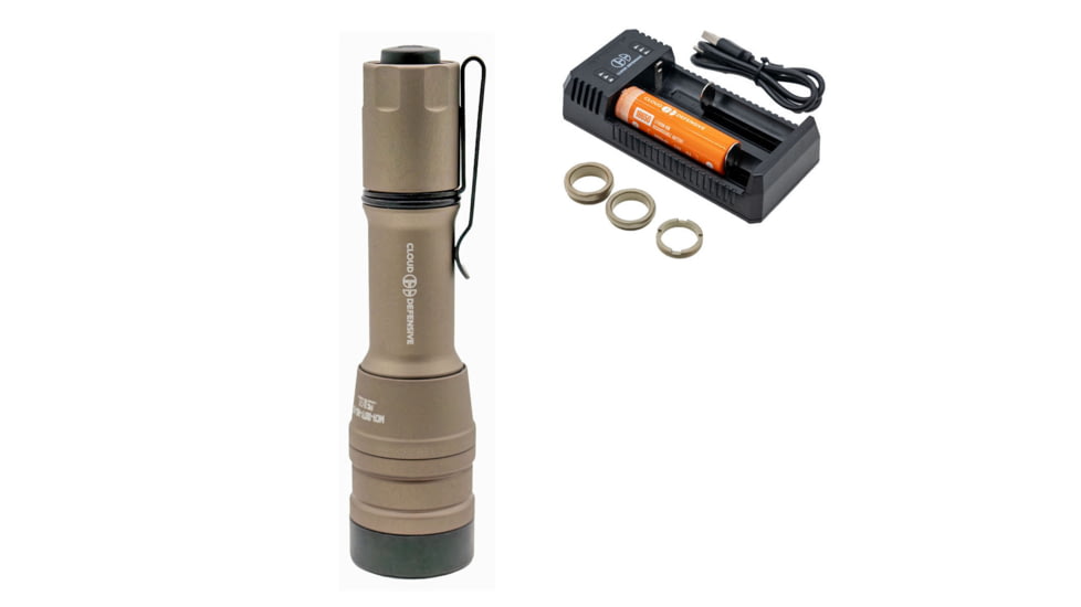 Cloud Defensive MCH Duty-HC 1250 Lumens LED Flashlight, FDE, CD2203-HC-DF-P-FDE