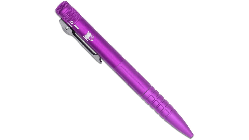 CobraTec Knives Tactical Pen Gen II Purple Aluminum D2 Steel Blade, Includes Pocket Clip, CNCOTFPPURGEN2