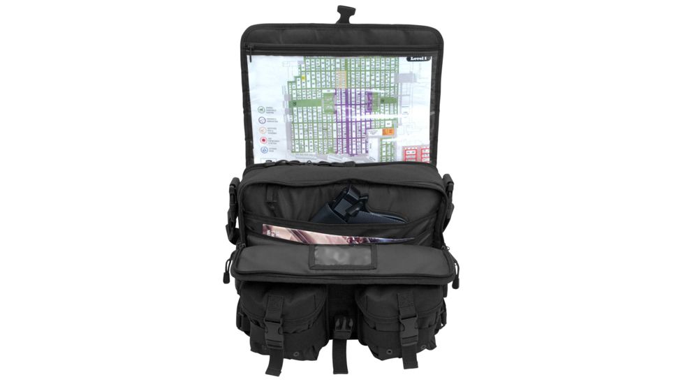 Mercury Tactical Tactical Messenger Attache, Black, 14in.x6in.x11in. 9967-BK