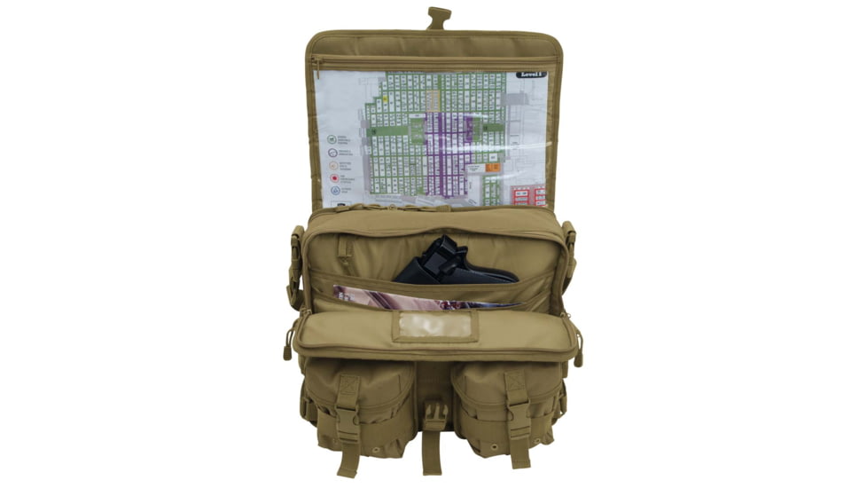 Mercury Tactical Tactical Messenger Attache, Coyote, 14in.x6in.x11in. 9967-CY