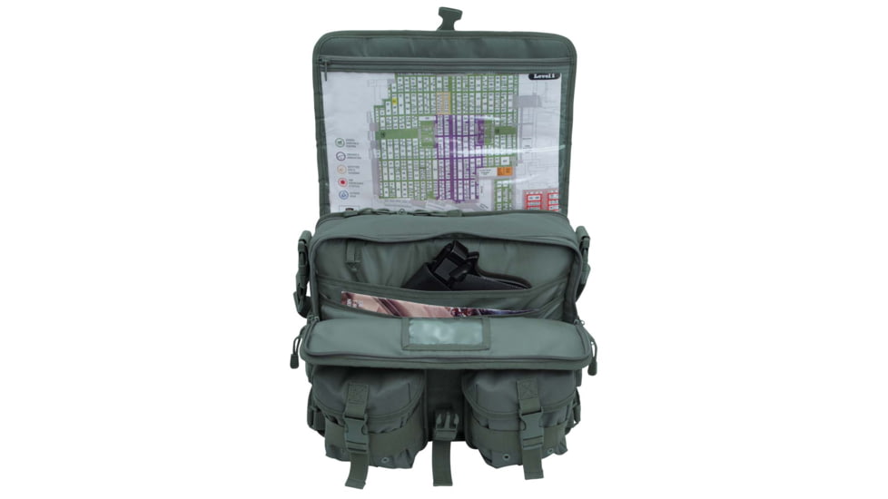 Mercury Tactical Tactical Messenger Attache, Foliage Green, 14in.x6in.x11in. 9967-FG