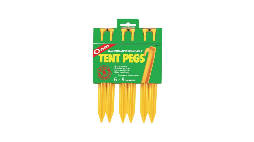 Coghlans ABS Tent Pegs 9 Inch 6 Pack